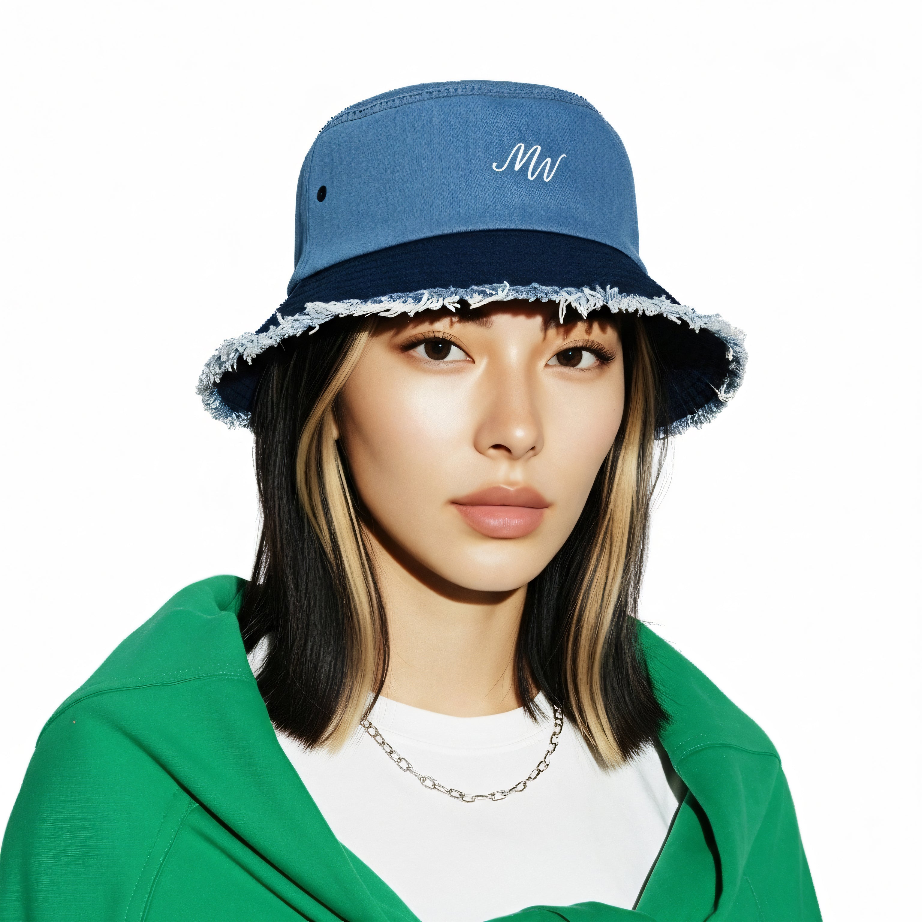 Maison Wunderland Distressed Denim Bucket Hat
