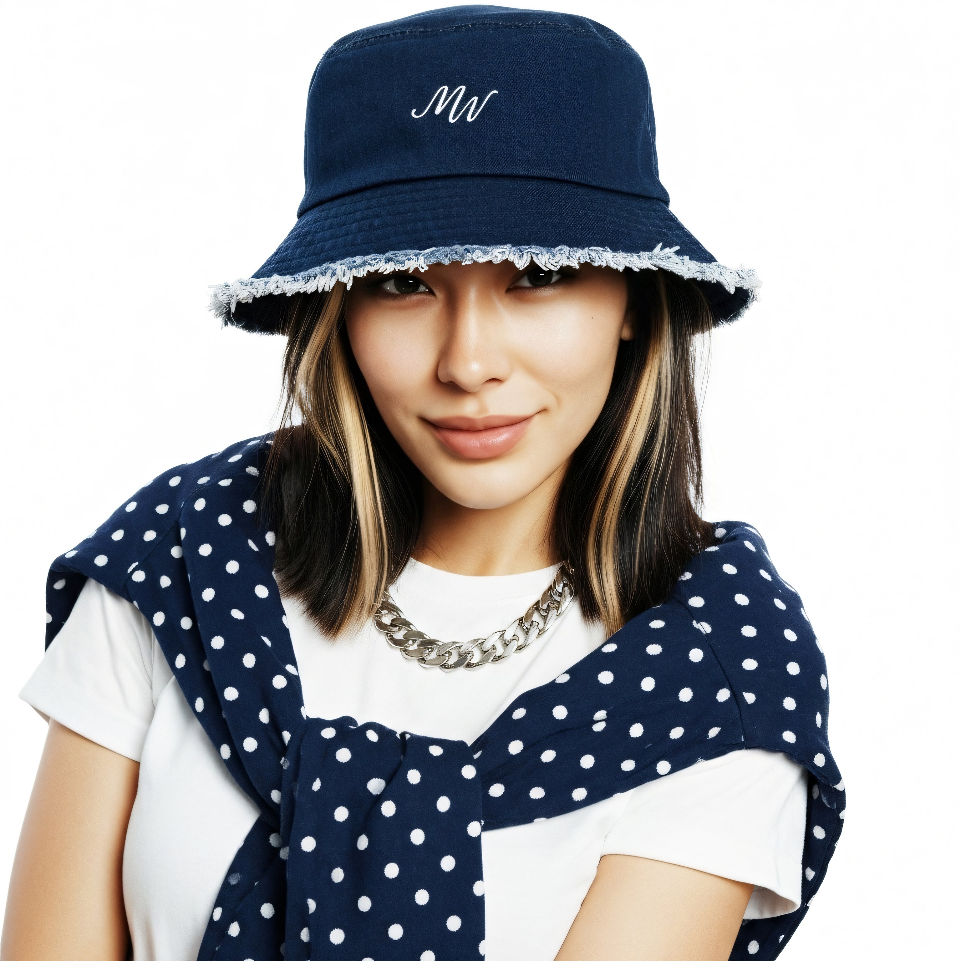 Maison Wunderland Distressed Denim Bucket Hat