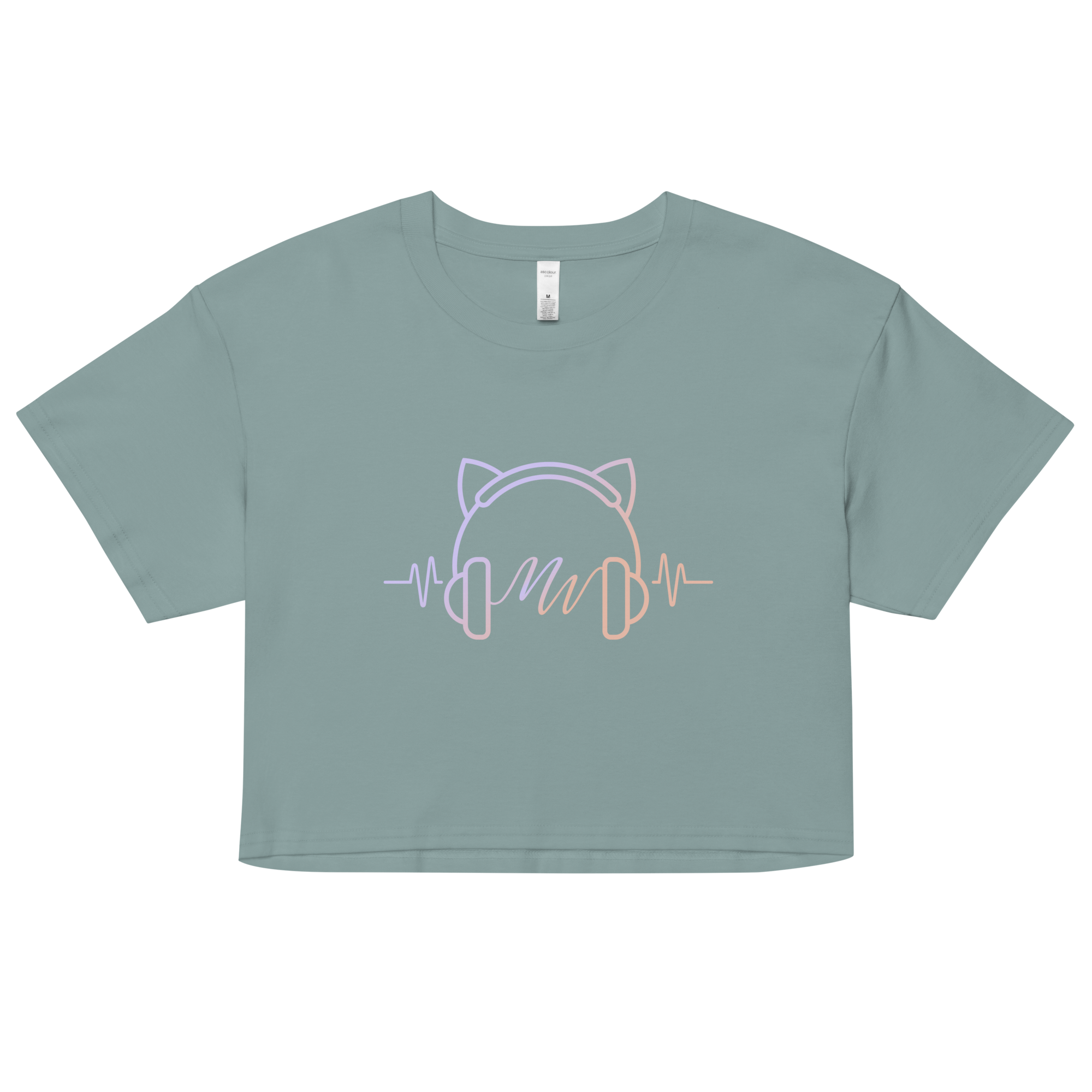 Cat Ear Frequency Women's Crop Top
