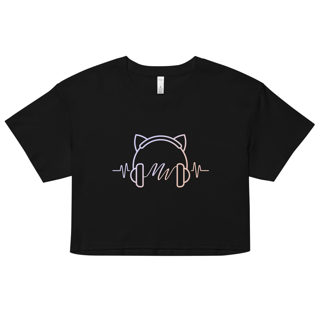 Cat Ear Frequency Women's Crop Top